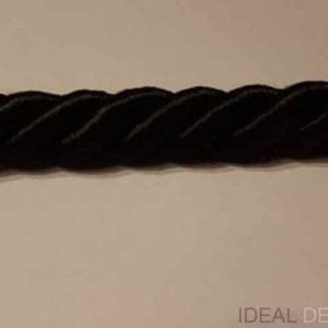 Ozdobná šnúra čierna 8 mm