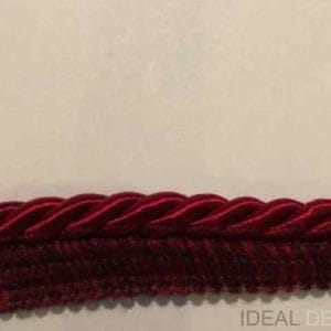 Ozdobné šnúry s výpustkom bordo 8 mm