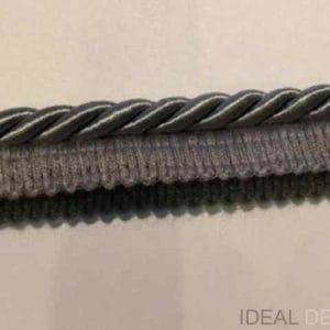 Ozdobné šnúry s výpustkom šedá 8 mm