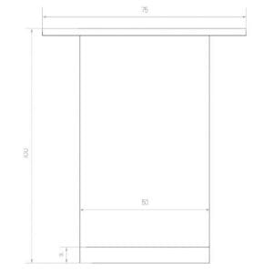 Nábytková noha KM202 - kovová