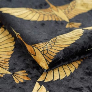 CRUSH VELVET Vtáky 01 ARTDECO